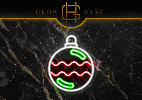 Glow Hire: Christmas Bauble Neon Hire
